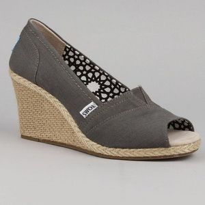 Toms Ash Calypso Canvas Wedges